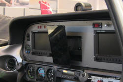 Astore's instrument panel incorporates an Apple iPad® mini that is supplied with each aircraft as standard equipment