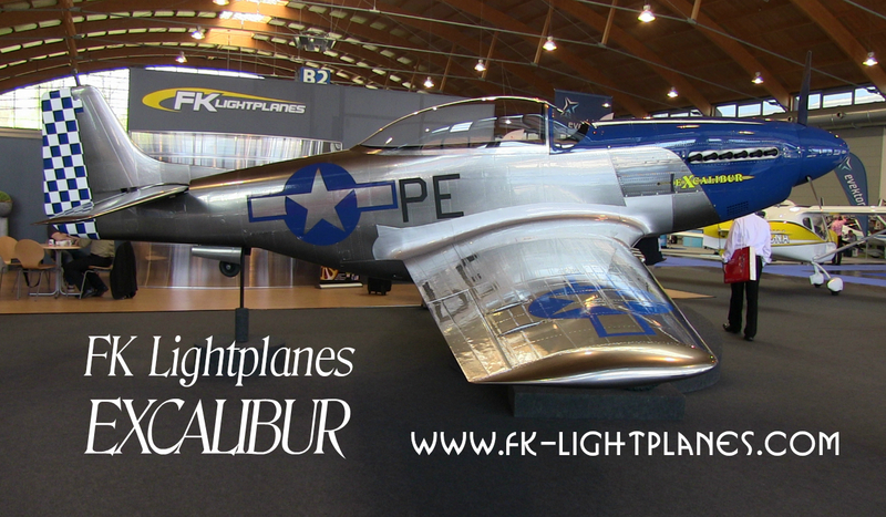 FK Lightplanes Excalibur P51 replica fighter aircraft, Sport Aviation Magazine.