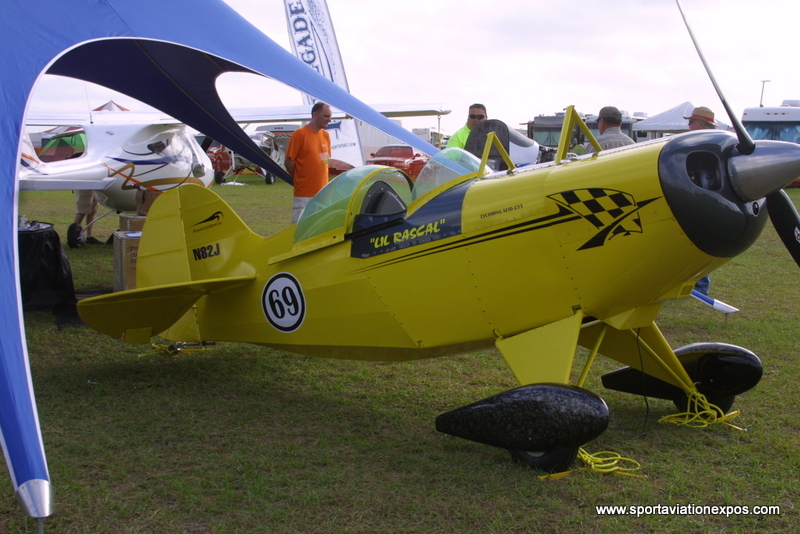 Lil Rascal aerobatic experimental light sport aircraft bi-plane, Sport Aviation Expos.
